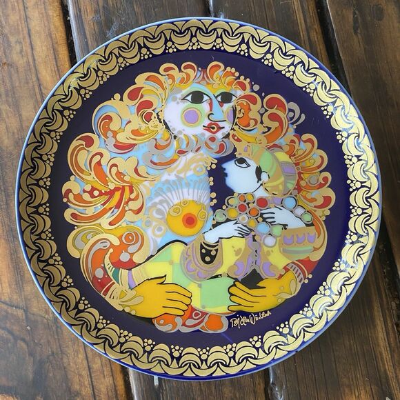 Vintage Aladdin #5 Wall Plate Bjork Wiinblad Rosenthal Porcelain Art - Picture 8 of 13